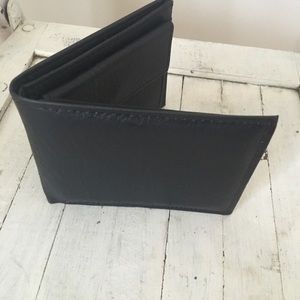 Leather men’s wallet & coin purse black